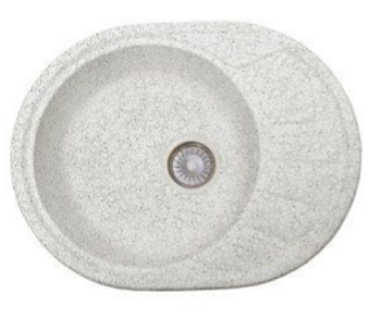 Мойка мрамор FOSTO КМ 58-45 SGA-210 овал малый (ОЛОВО) 570*440*165